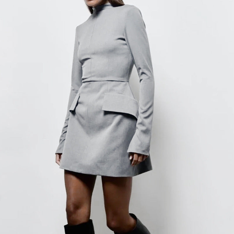 long sleeve slim fit dress