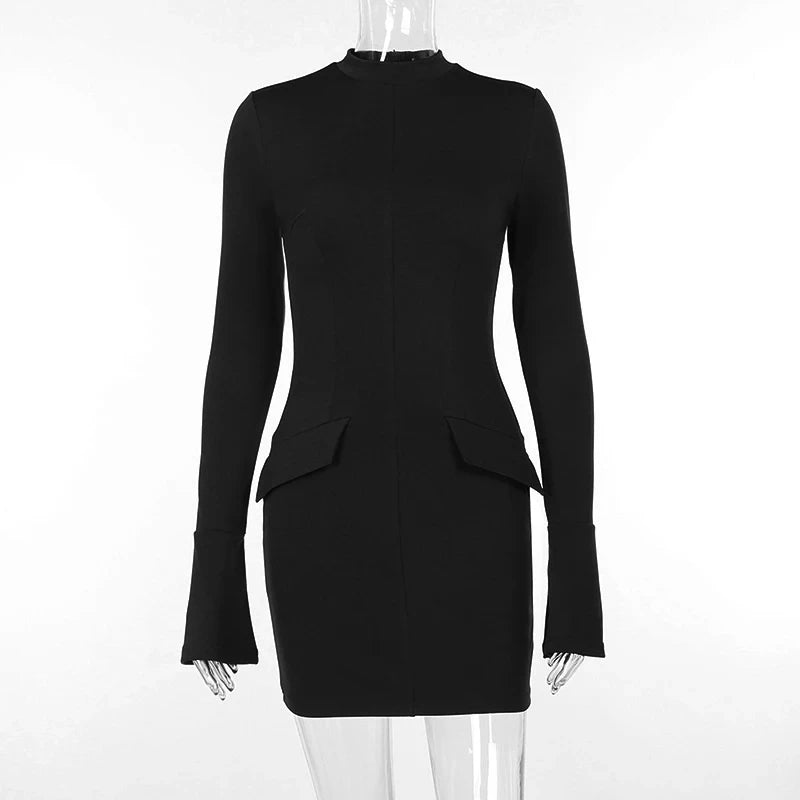 long sleeve slim fit dress