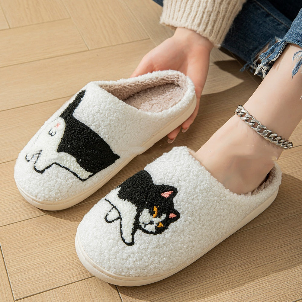 Cartoon Cotton Slippers for Men & Women – Warm & Soft
