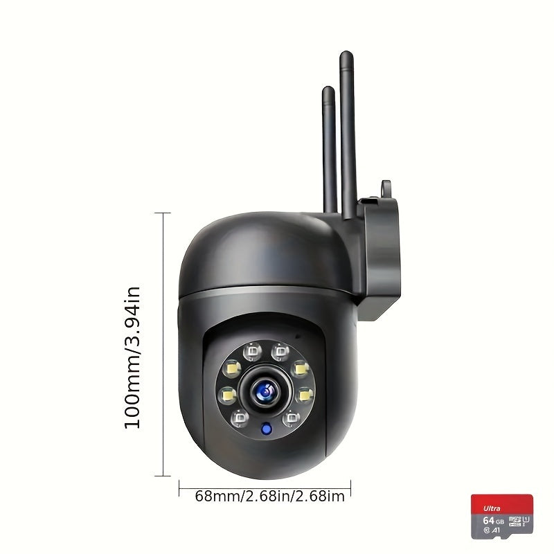 360 degree wireless outdoor security camera with night vision.