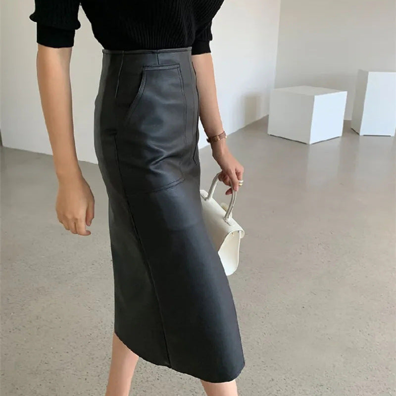 European And American Temperament Deep Split Skirt