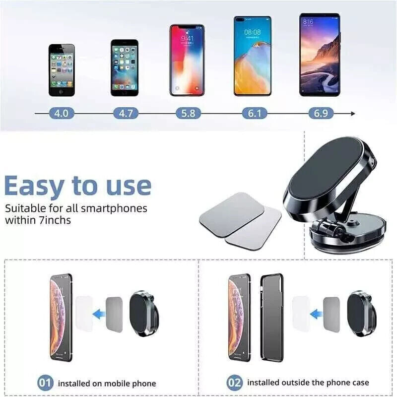Magnetic Stainless Steel Phone Holder For Car