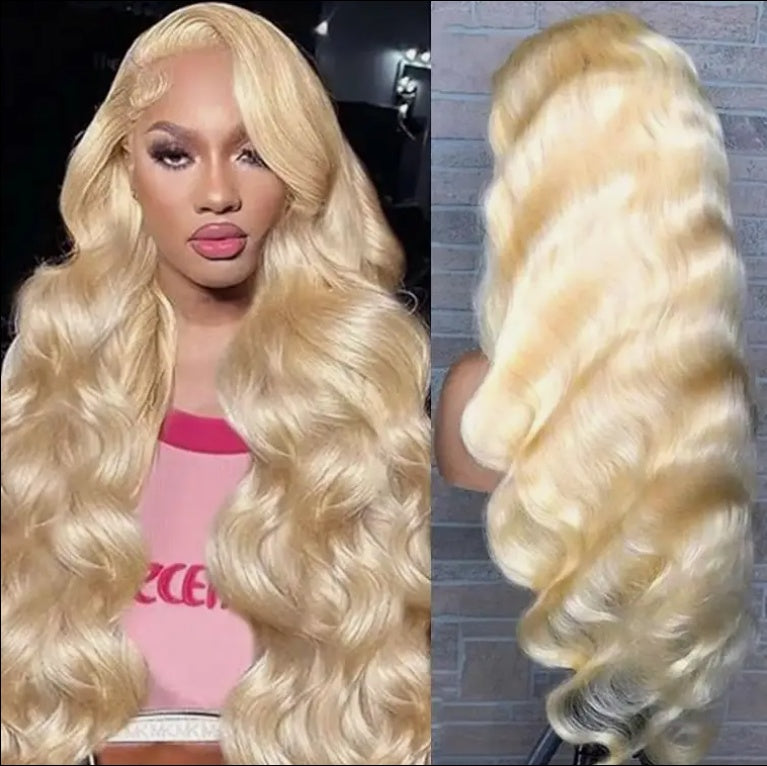 30 Inch Blonde Body Wave HD Lace Front Wig – 13x4 Transparent Human Hair Wig for Black Women