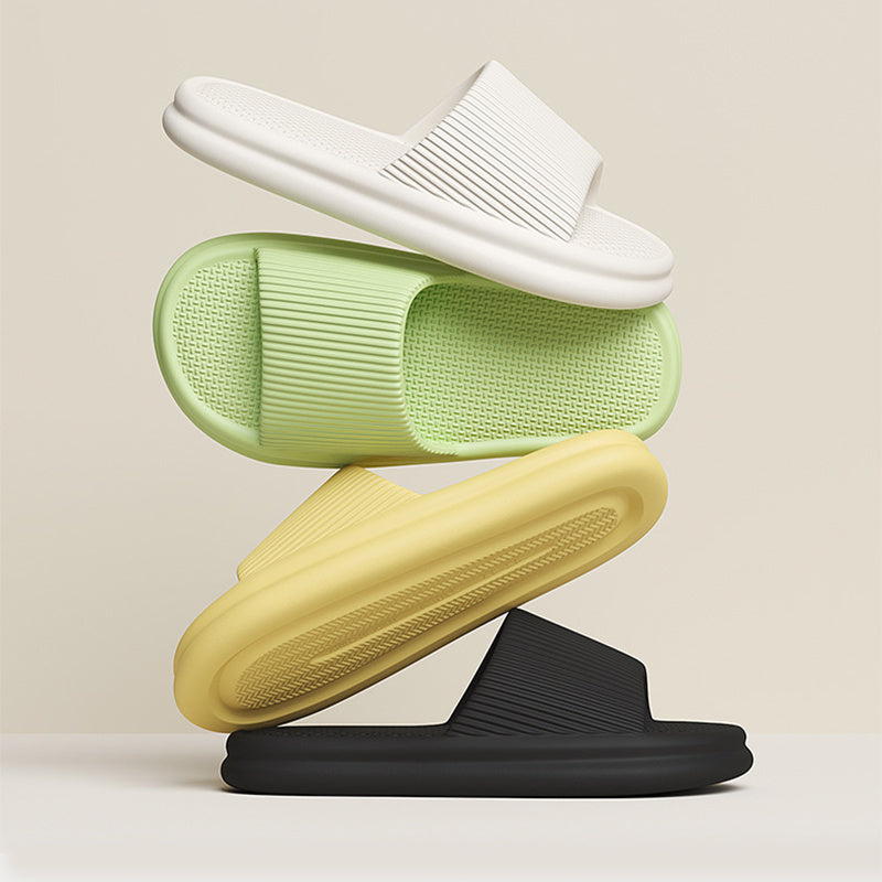 Striped Home Slippers for Men & Women – Soft Anti-Slip