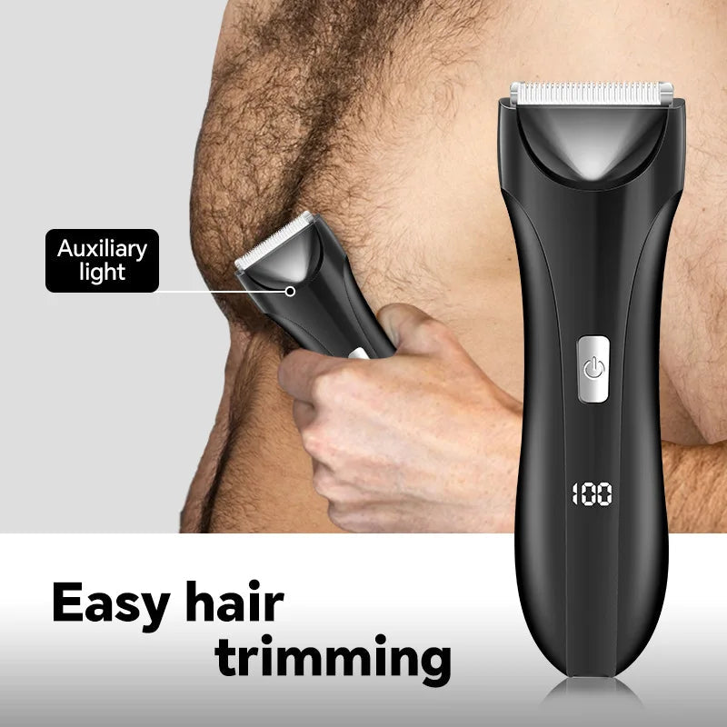 Electric Groin Trimmer for Men Waterproof Ball Trimmer for Pubic/Body