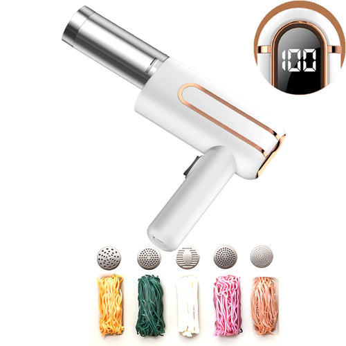 5 Molds Wireless Ramen Pasta Making Machines Electric Portable Noodle