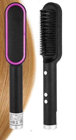 2-in-1 Ionic Hair Straightener & Curling Brush
