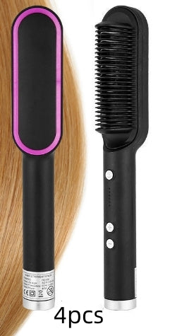 2-in-1 Ionic Hair Straightener & Curling Brush