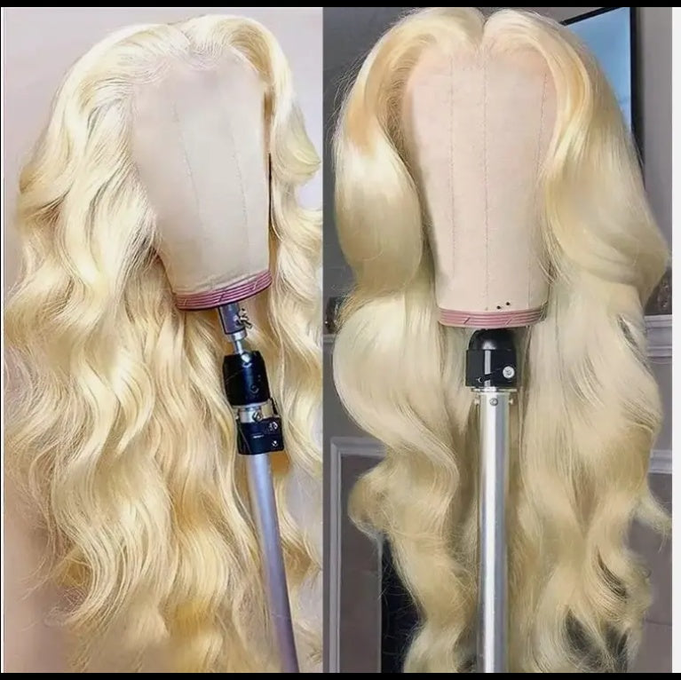 30 Inch Blonde Body Wave HD Lace Front Wig – 13x4 Transparent Human Hair Wig for Black Women