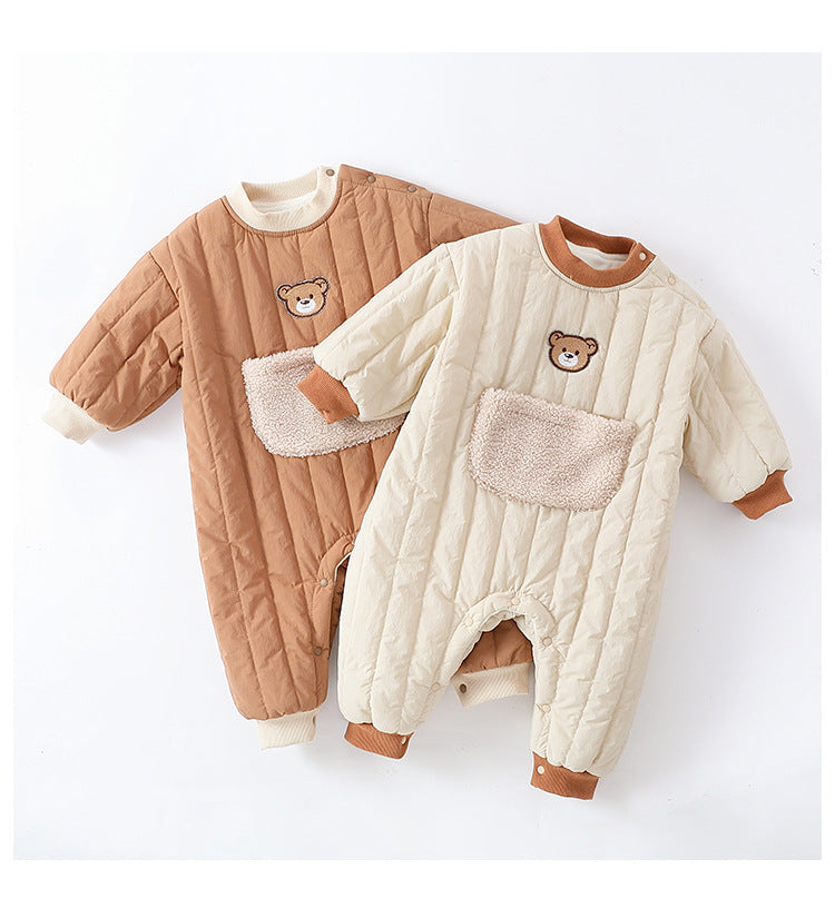 Autumn and Winter New Arrival Baby Unisex Teddy Pattern Long Sleeves