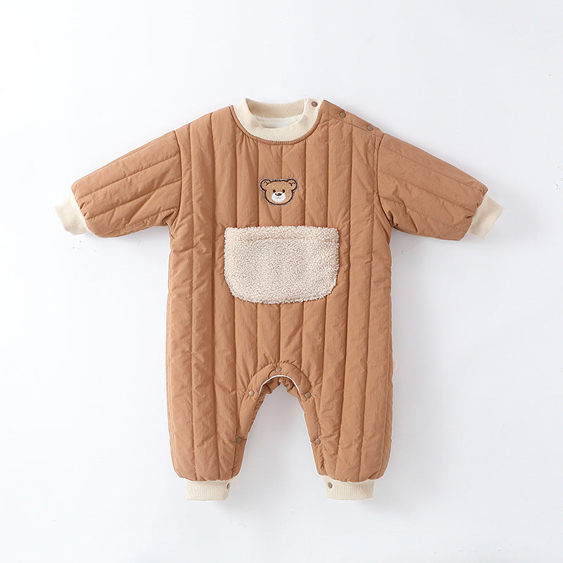 Autumn and Winter New Arrival Baby Unisex Teddy Pattern Long Sleeves