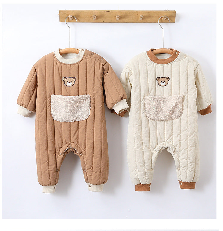 Autumn and Winter New Arrival Baby Unisex Teddy Pattern Long Sleeves