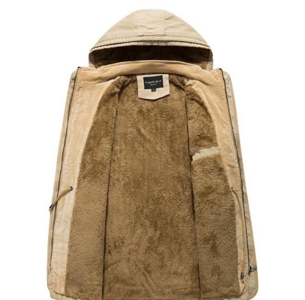 mens hooded military coat