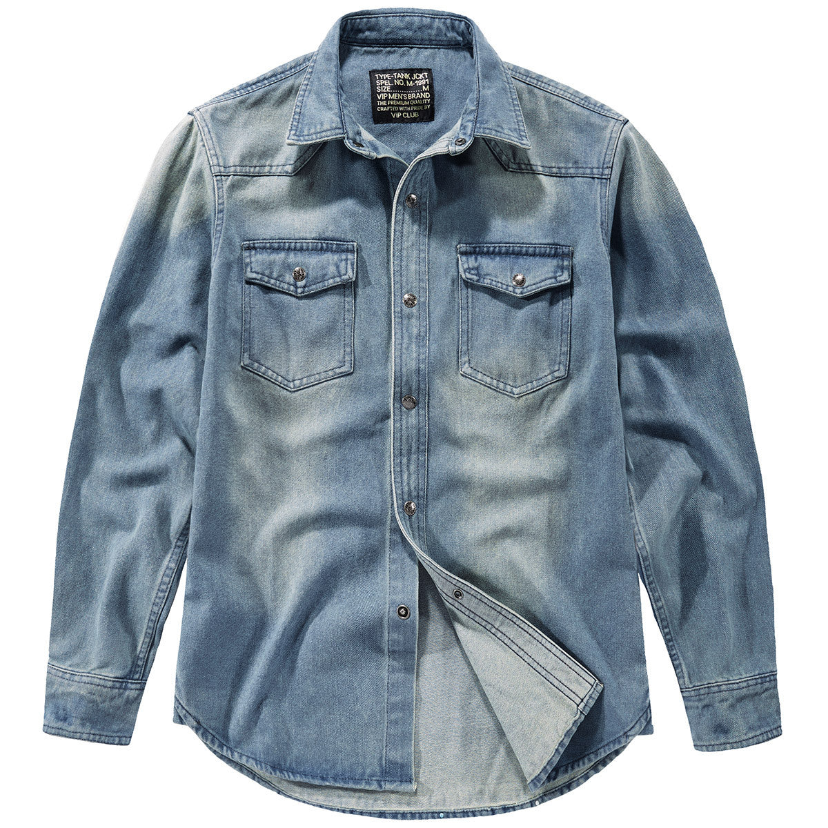 male denim shirt