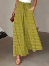 Polka Dot Print Trousers Fashion Loose Elastic Waist Wide-leg Pants