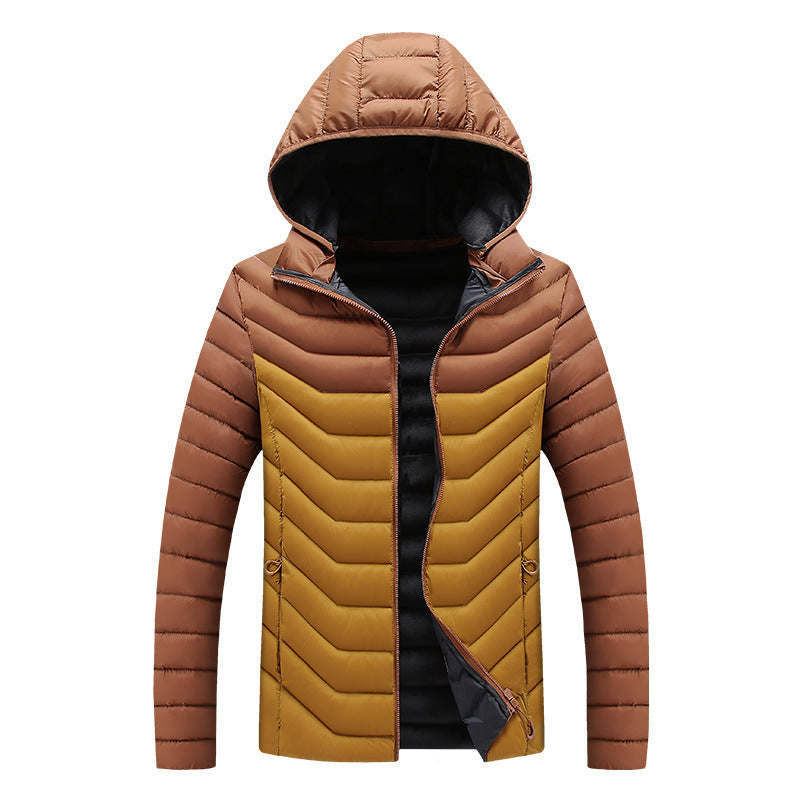 men's hooded puffer coat