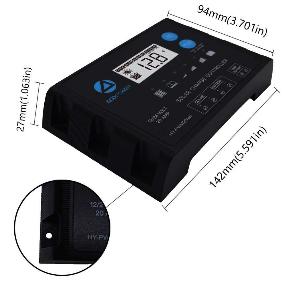 ProteusX Waterproof PWM Solar Charge Controller