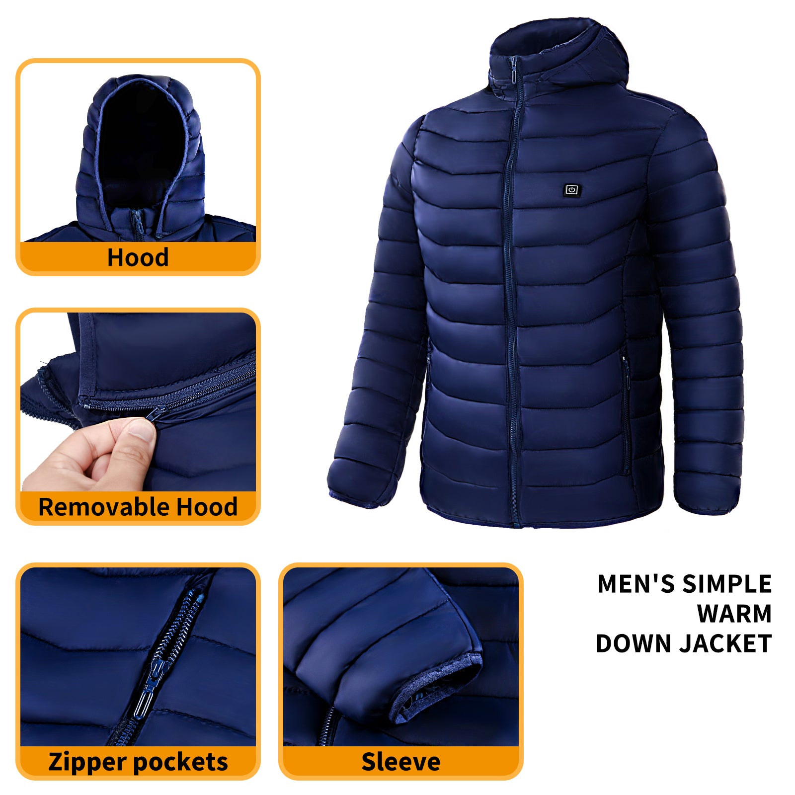 men's heated puffer jacket