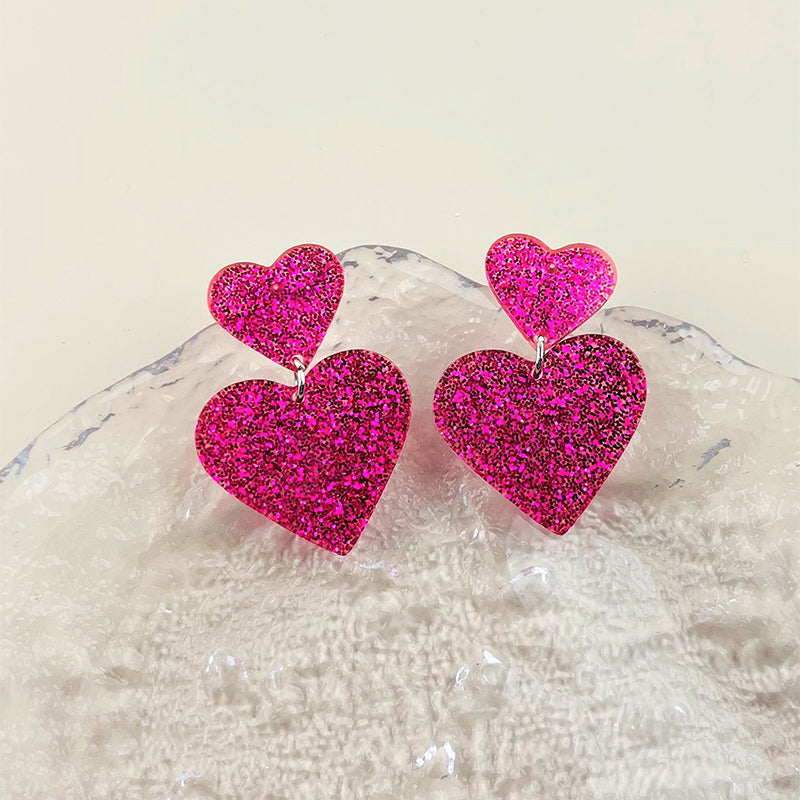 Acrylic Love Earrings Women 