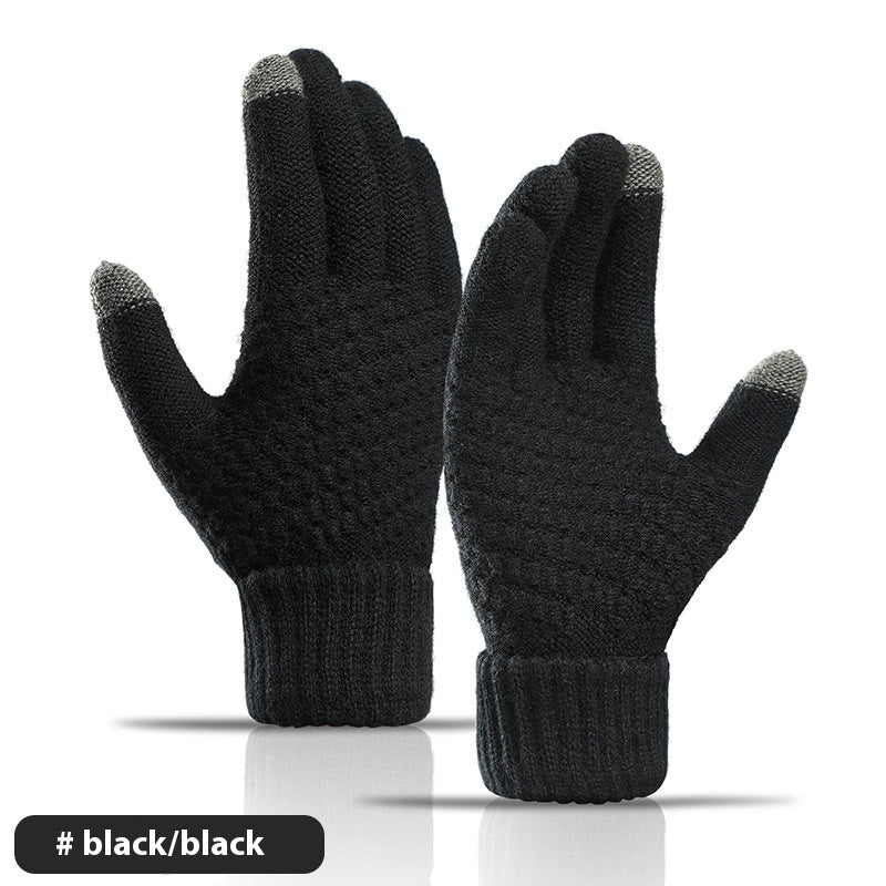 Men's Cashmere-like Thickened Reverse Needle Jacquard Women's Fashionable Warm