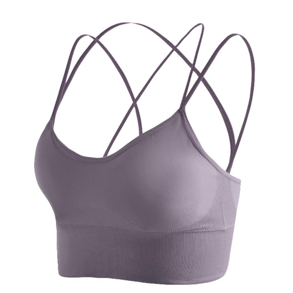 Sport Bras Cross Back Padded Cross Cropped Bras for Yoga Fitness