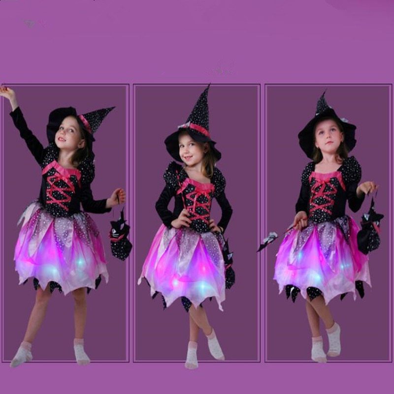 Children’s cosplay witch costume dress for girls