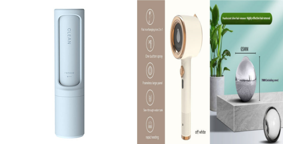 2-in-1 Mini Portable Handheld Garment Steamer - Vertical Fabric Steam Iron for Travel & Home