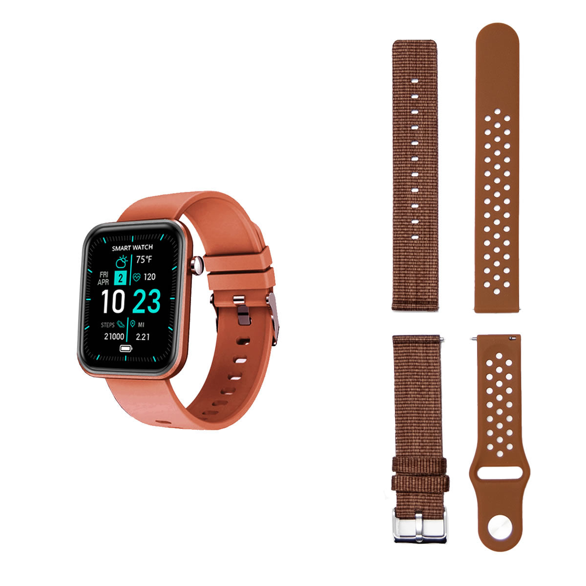 Smartwatch With Three Bands And Wellness + Activity Tracker