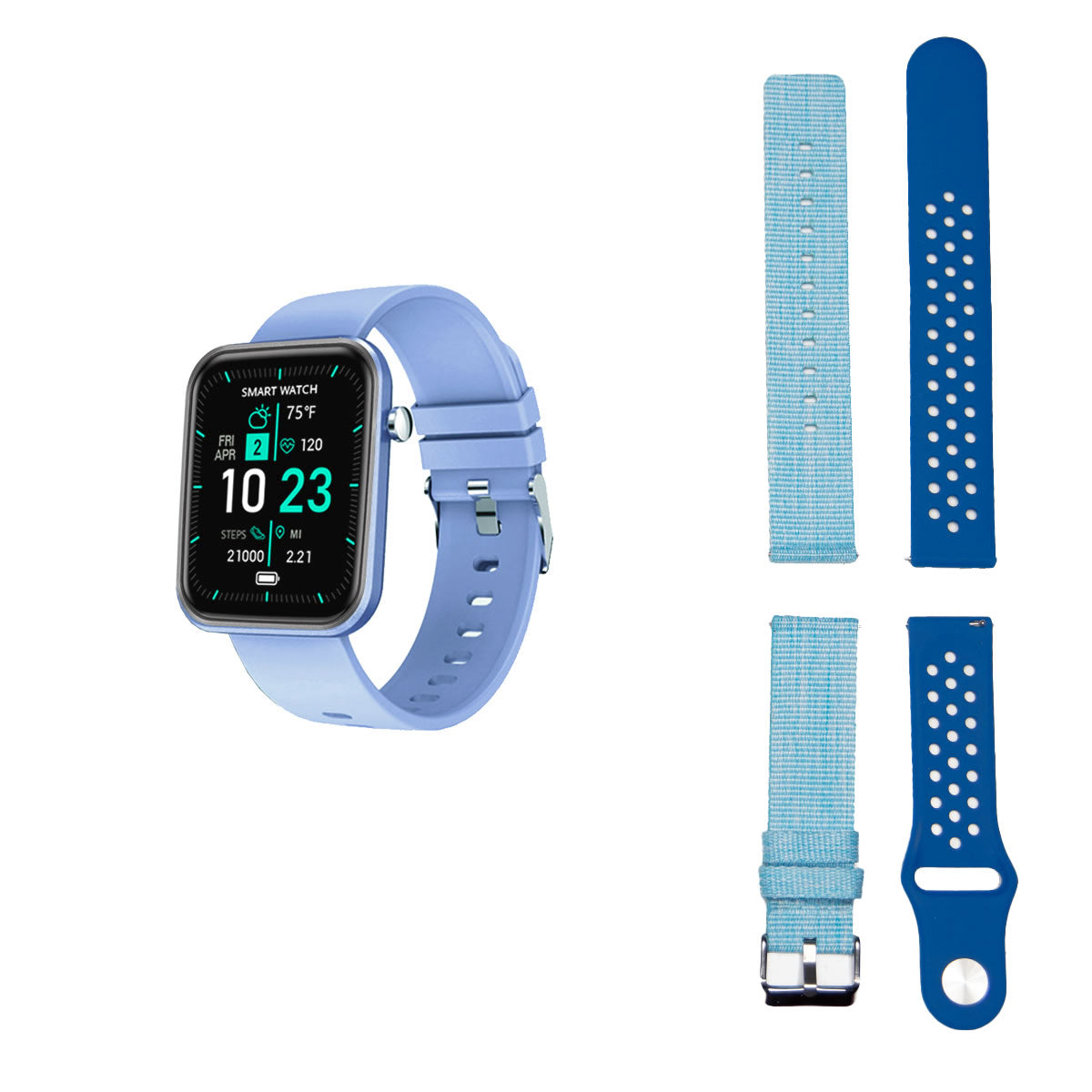 Smartwatch With Three Bands And Wellness + Activity Tracker