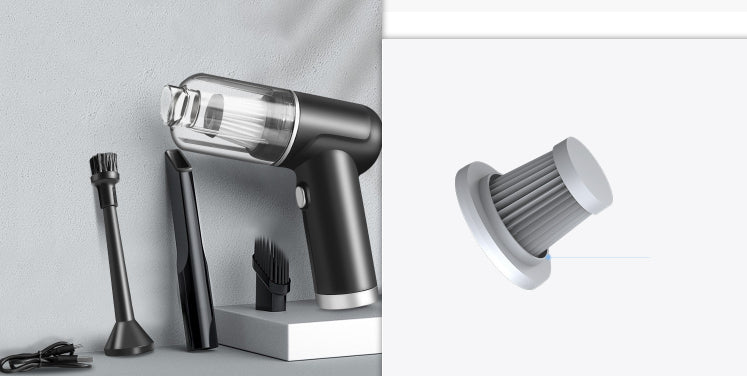 Handheld wireless car vacuum cleaner for interior detailing