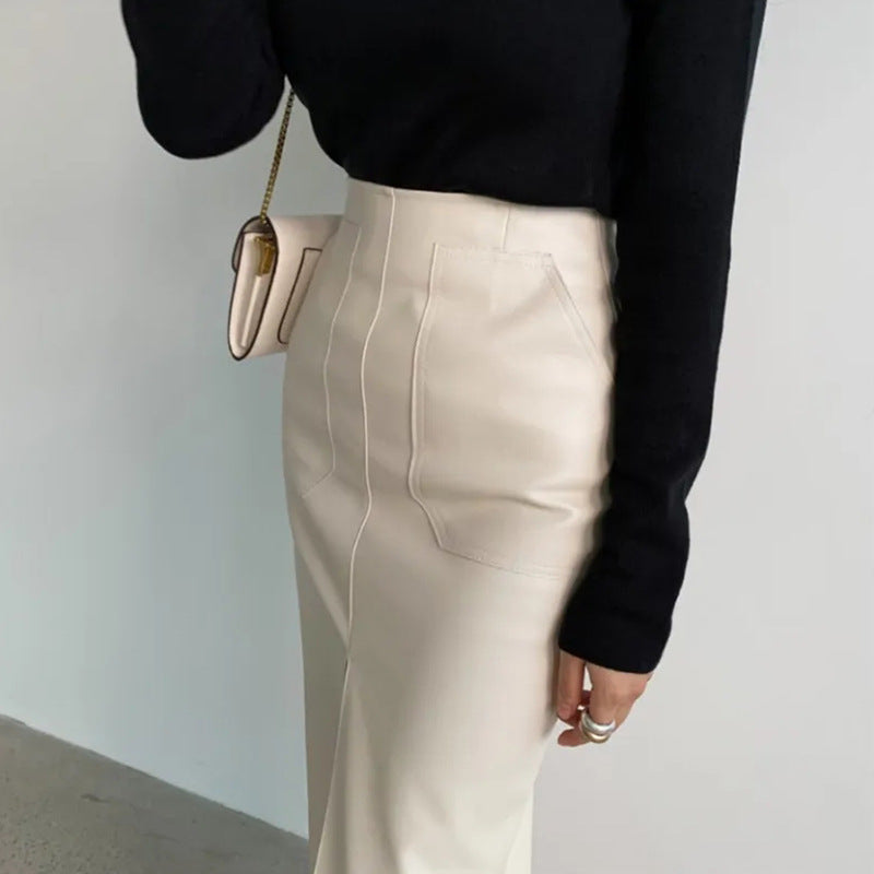 European And American Temperament Deep Split Skirt
