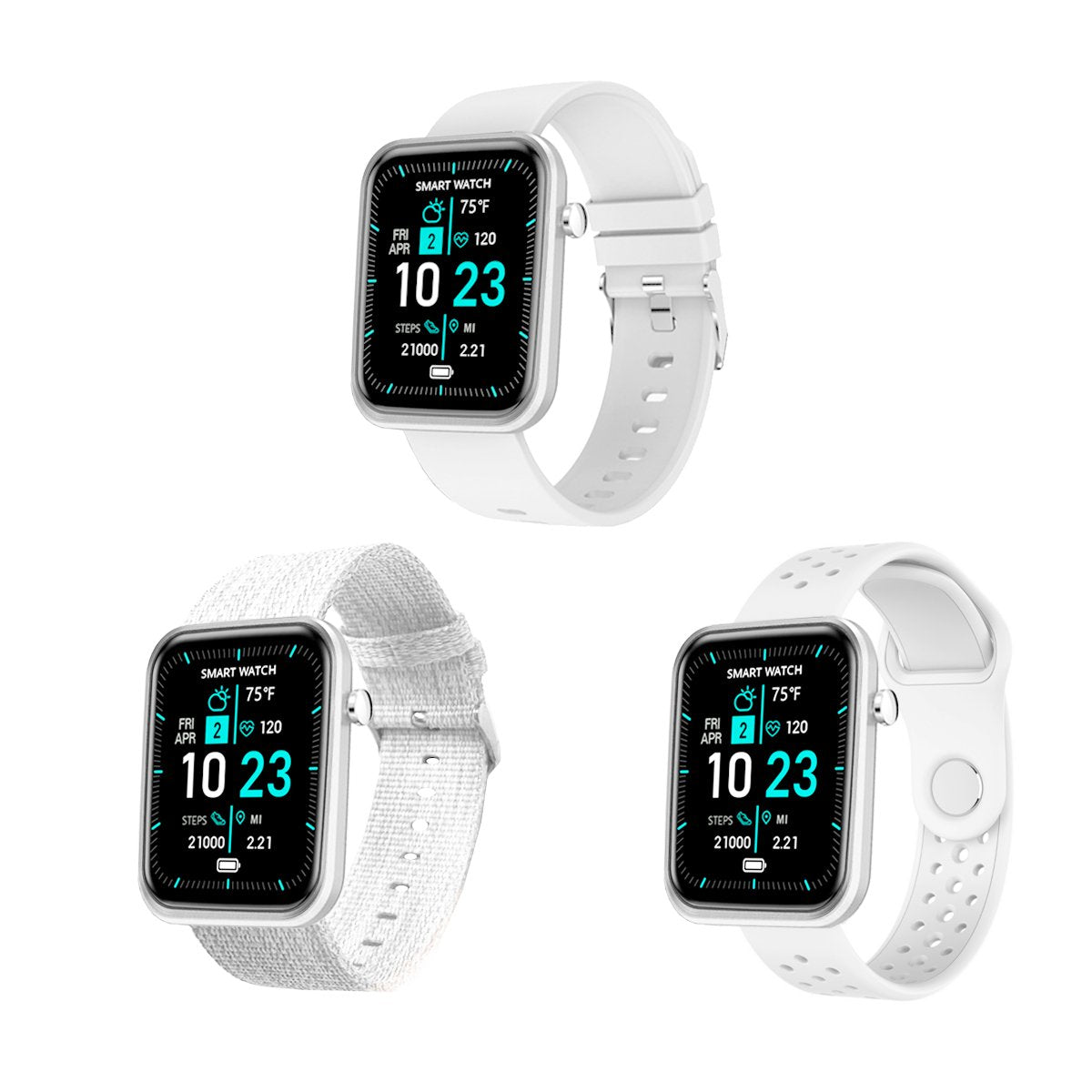 Smartwatch With Three Bands And Wellness + Activity Tracker