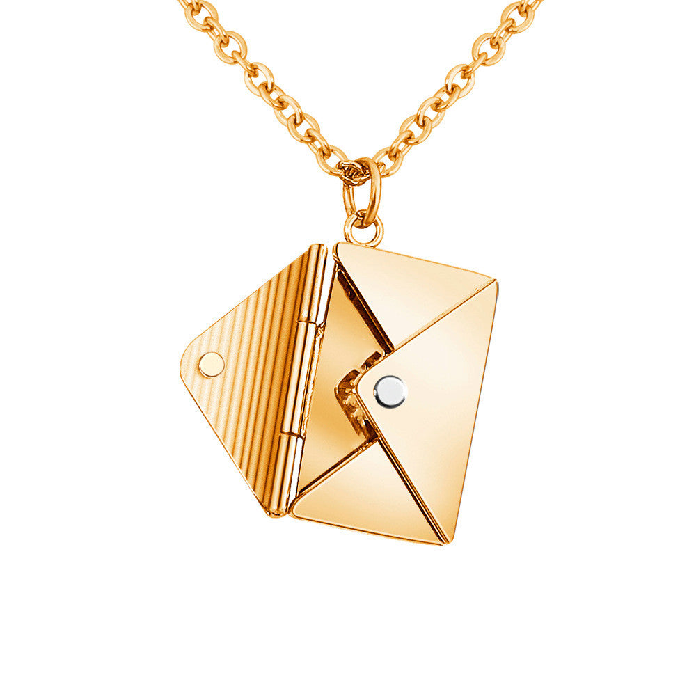 envelope letter necklace