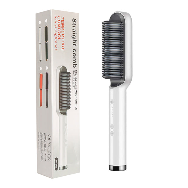 2-in-1 Ionic Hair Straightener & Curling Brush