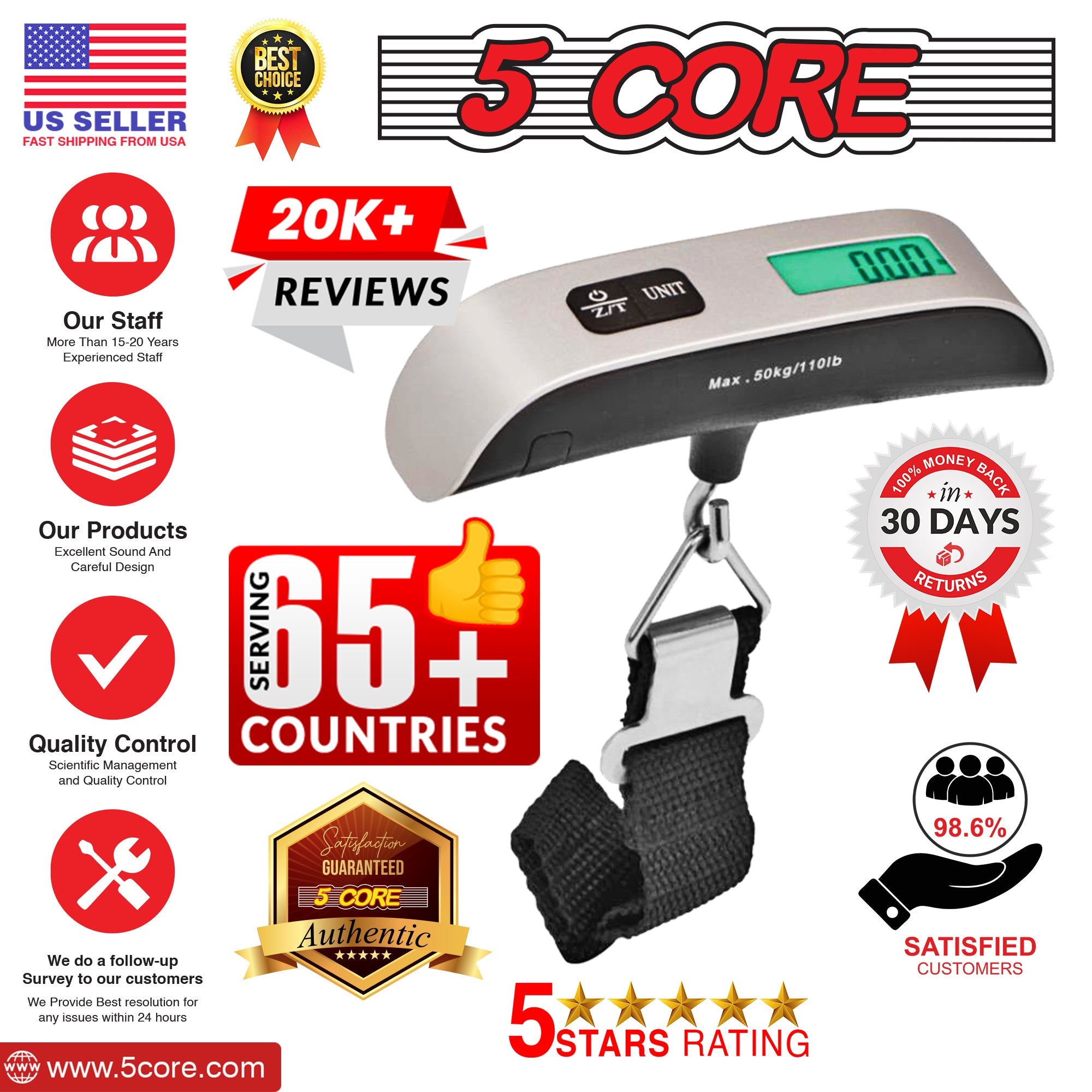 5Core Digital Luggage Scale