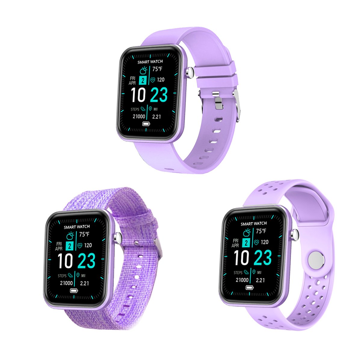 Smartwatch With Three Bands And Wellness + Activity Tracker