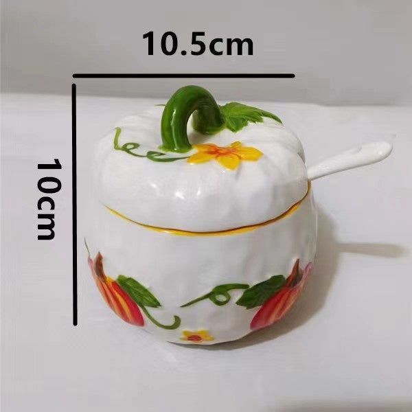 Pumpkin Bowl Tableware Suit Noodle Bowl Plate Dishes Household