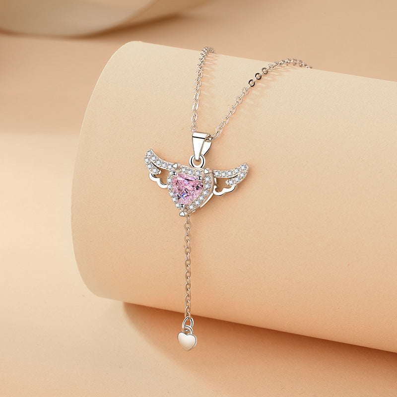 heart wings necklace