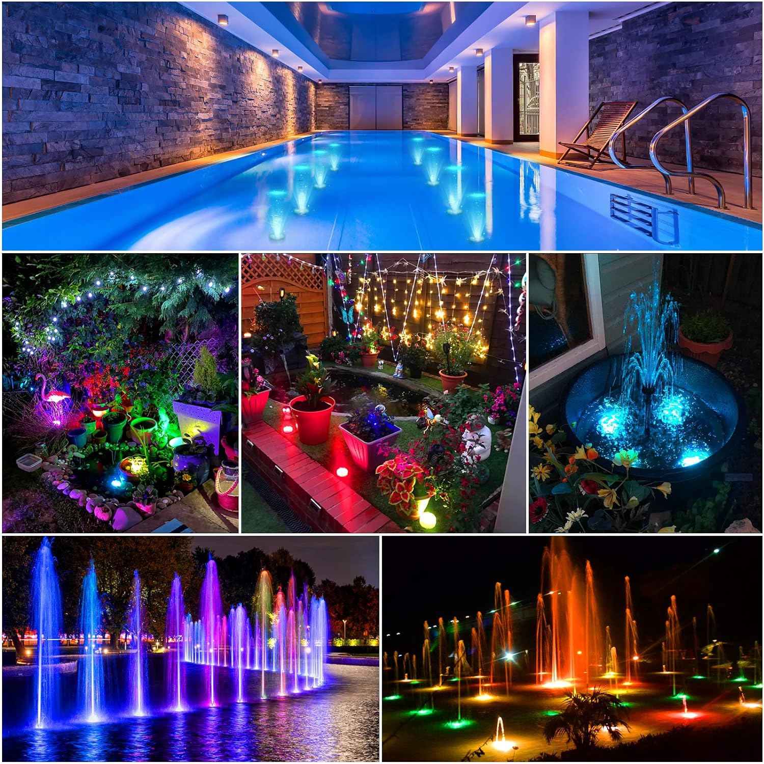 AquaGlow™ 10 LEDs Submersible Pool Light