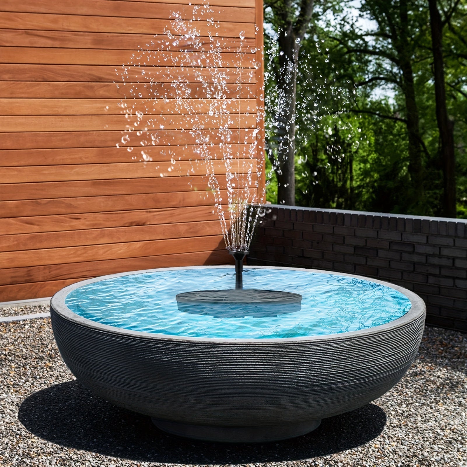 floating solar water fountain