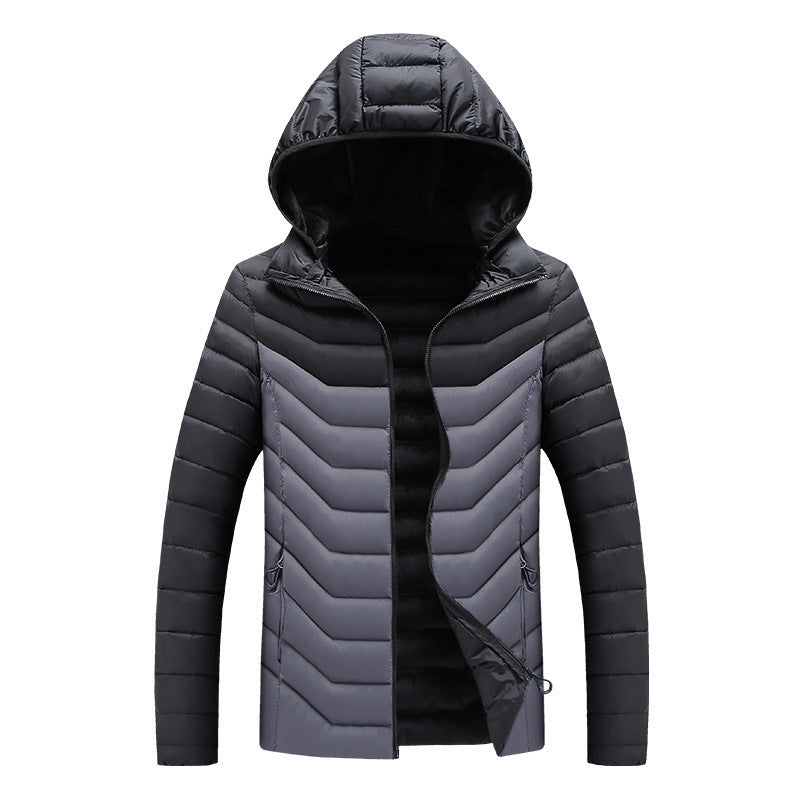 men's hooded puffer coat