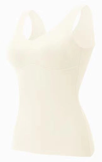 Seamless Thermal Vest Women's Self-heating Underwear With Chest Pad