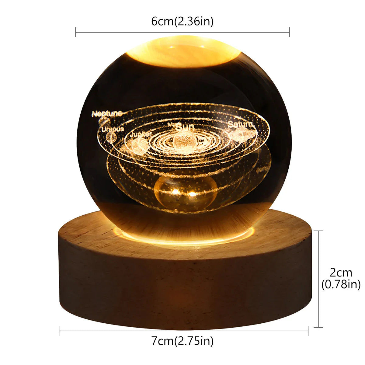 galaxy crystal ball night light