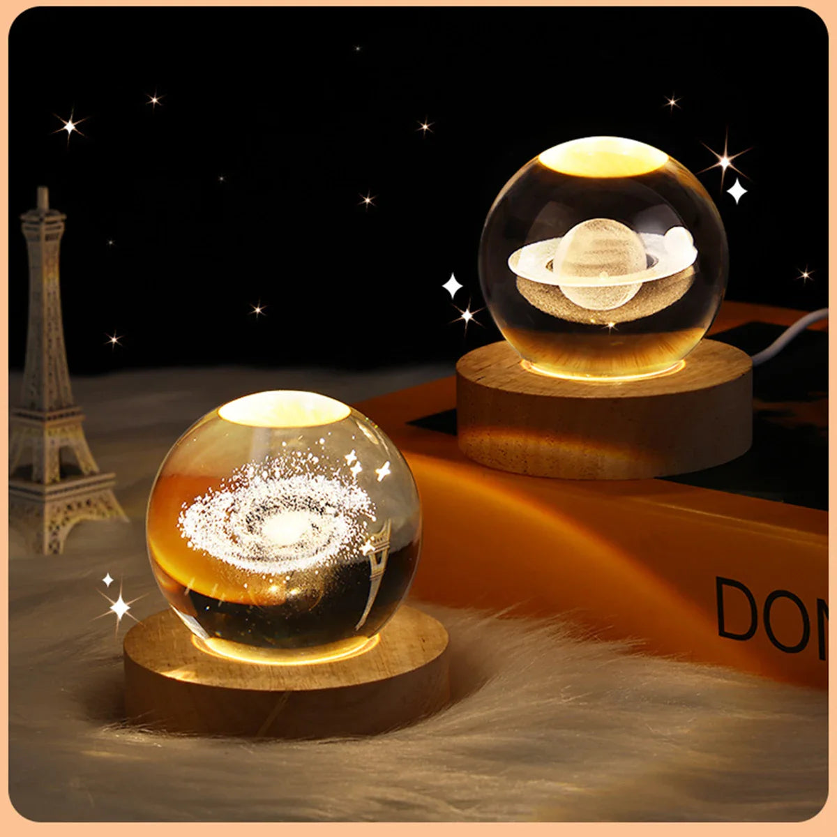 galaxy crystal ball night light