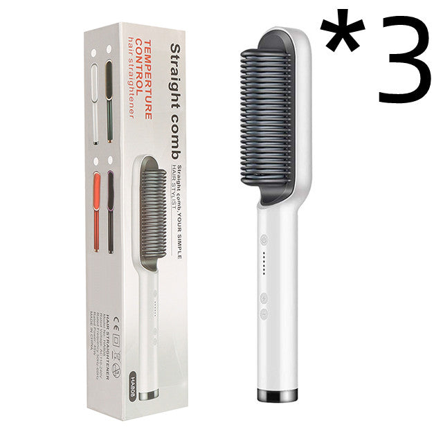2-in-1 Ionic Hair Straightener & Curling Brush