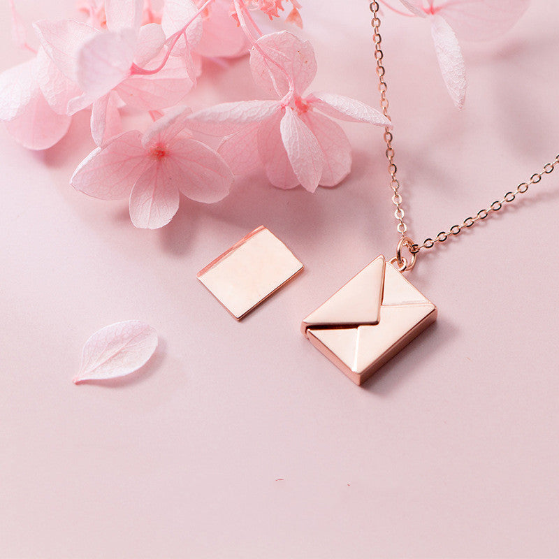 envelope letter necklace