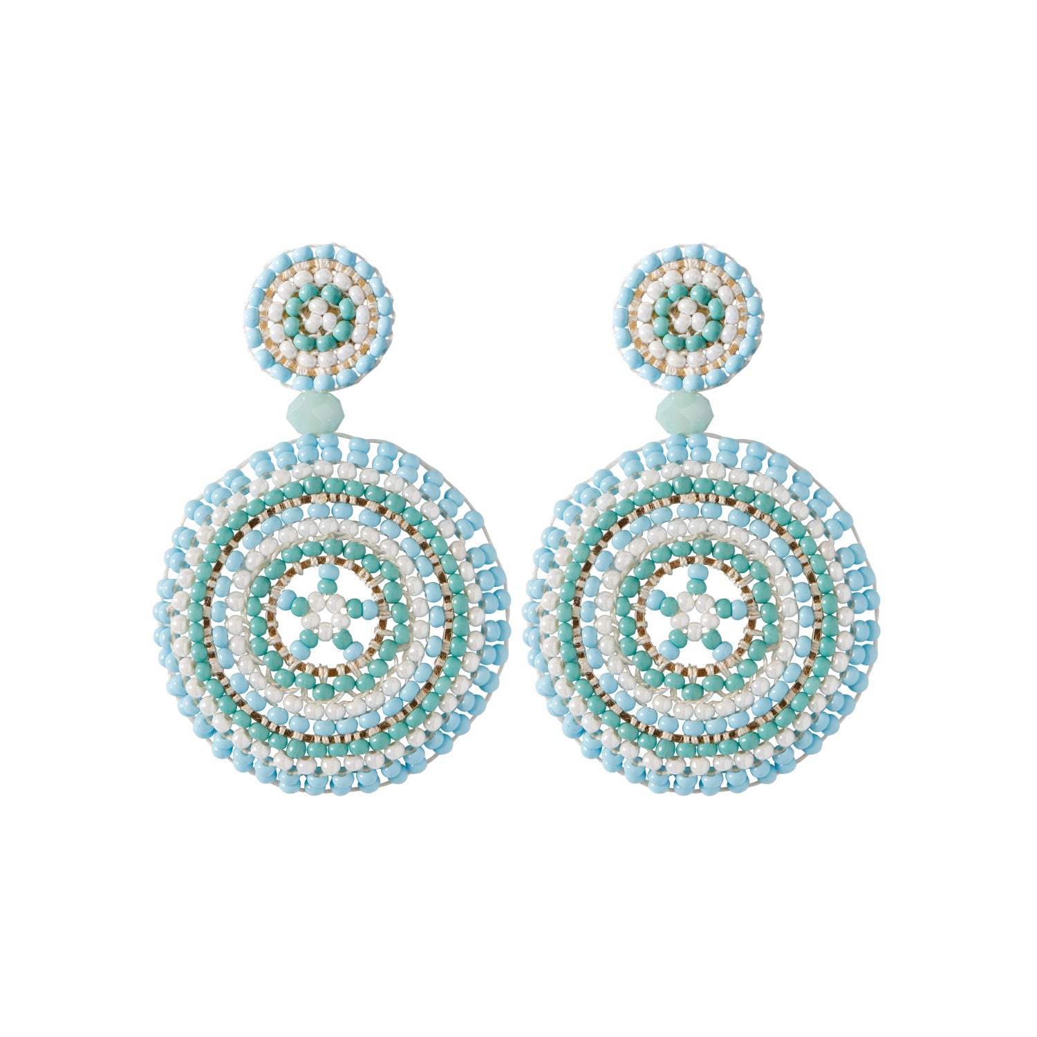 Retro Ethnic Style Lightweight Hand-woven Bead Earrings