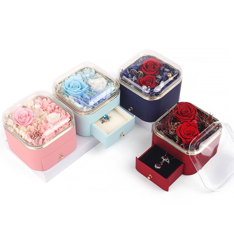 Romantic Rose Drawer Jewelry Box