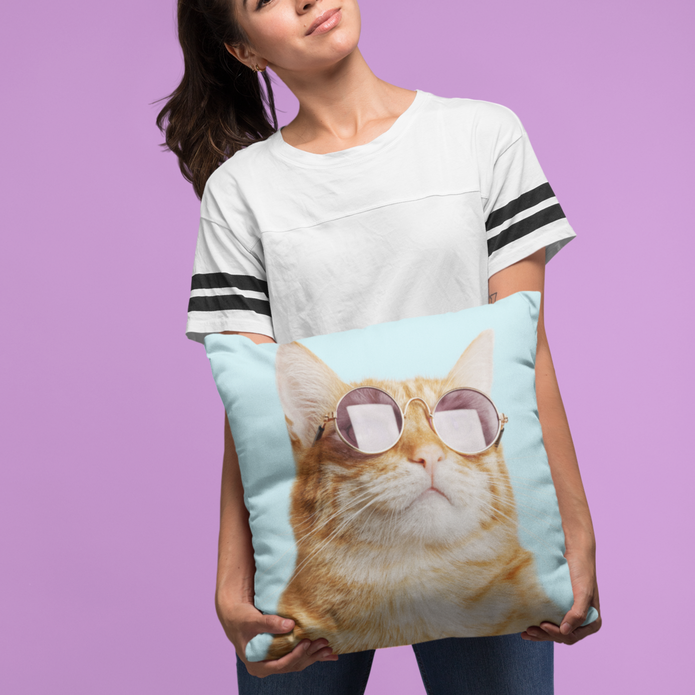 cat on pillow