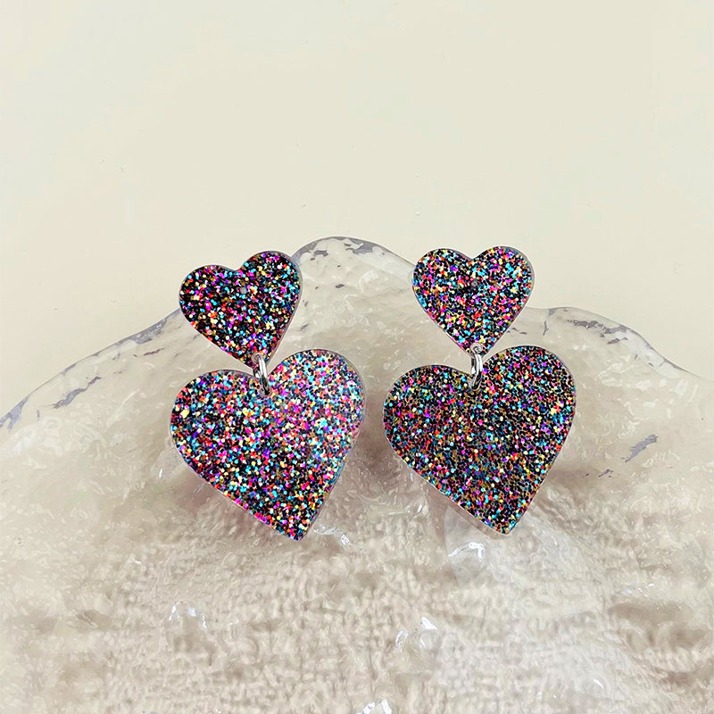 Acrylic Love Earrings Women 